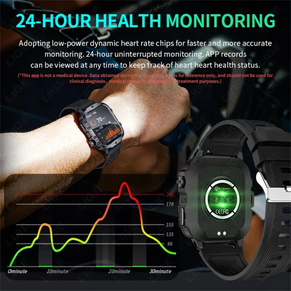 Sports Bluetooth Calling Rugged Smartwatch - Image 3