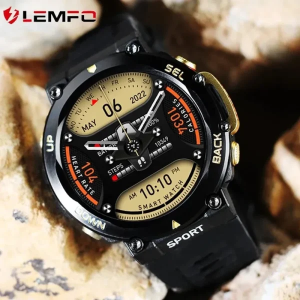 Rugged Waterproof Smartwatc Military Grade Bluetooth Calling Smartwatch
