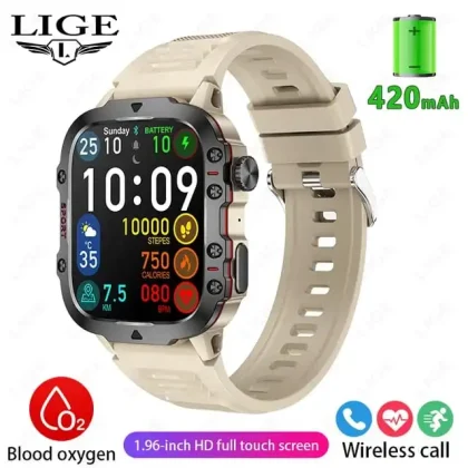 LIGE Hello Bluetooth Calling Rugged Smartwatch