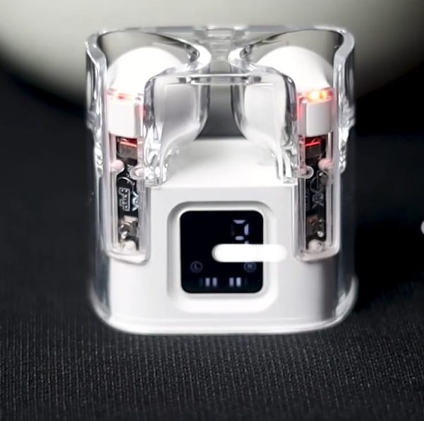 G70 Crystal TWS Bluetooth Earbuds with ENC RGB Gaming Transparent Earbuds - Image 2