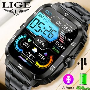 Military Grade Rugged Bluetooth Calling Waterproof Smartwatch