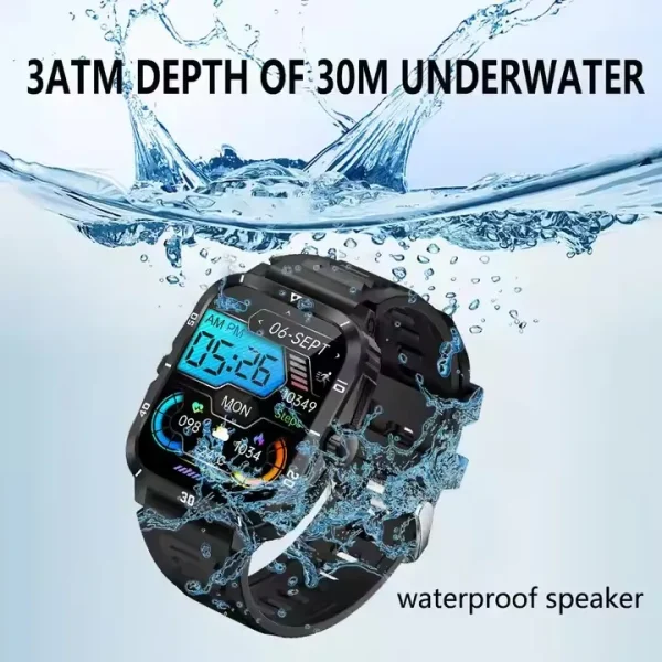 Military Grade Rugged Bluetooth Calling Waterproof Smartwatch - Image 4