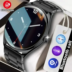 AOD Super AMOLED Display Blood Sugar Luxurious Smartwatch MT55 Super Slim