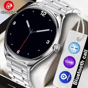 AOD Super AMOLED Display Blood Sugar Luxurious Smartwatch MT55 Super Slim