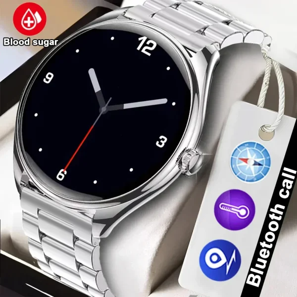 AOD Super AMOLED Display Blood Sugar Luxurious Smartwatch MT55 Super Slim