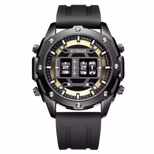 Luxury Roller Digital Quartz Waterproof Watch for Men Ruimas Megeir