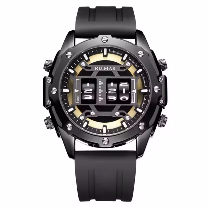 Luxury Roller Digital Quartz Waterproof Watch for Men Ruimas Megeir